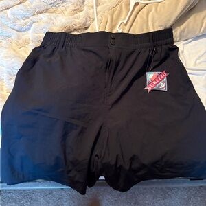 BURLEBO Men's Black Athletic Shorts